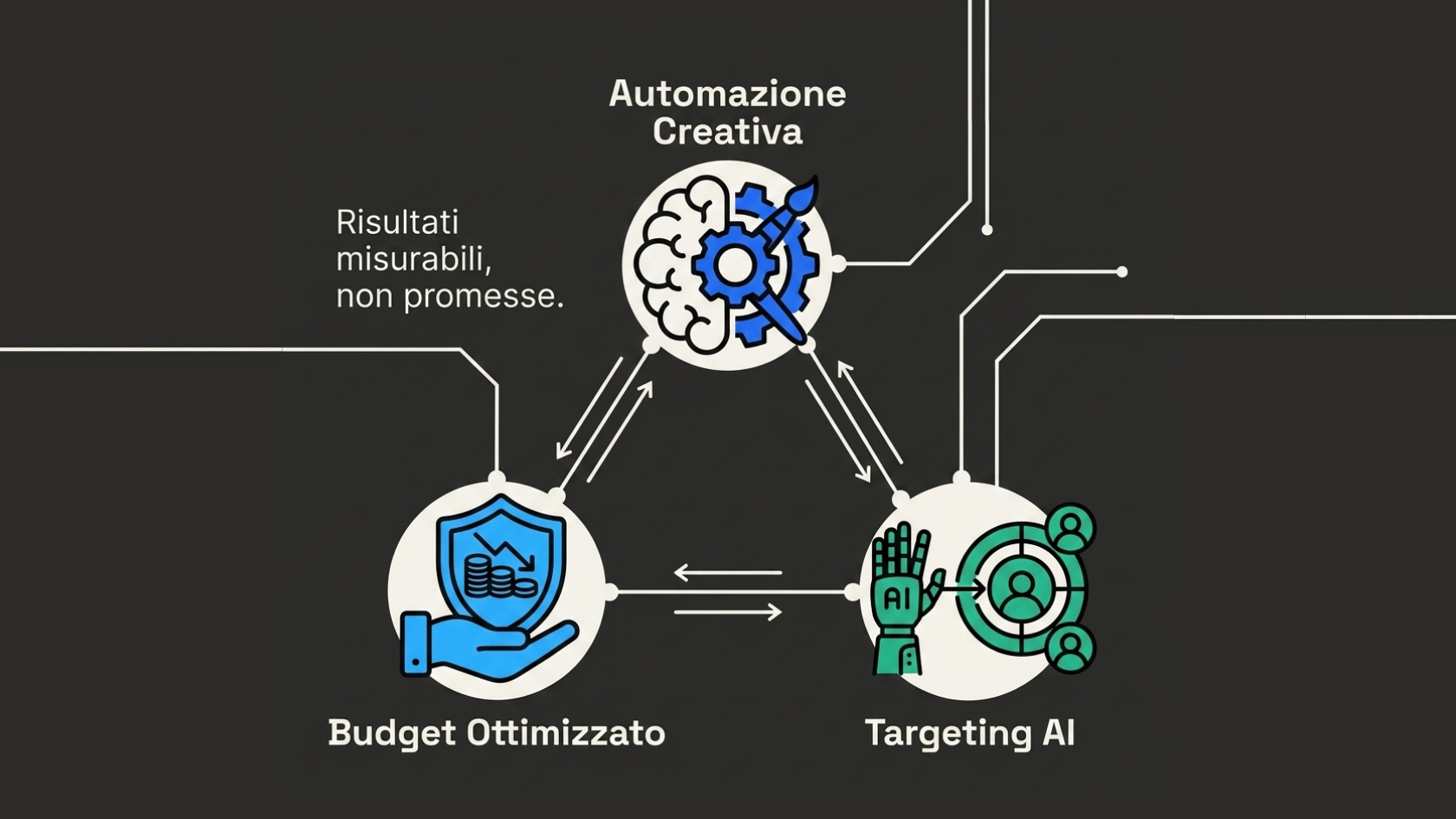 Mappa concettuale di ottimizazzione campagne Google Ads con AI
